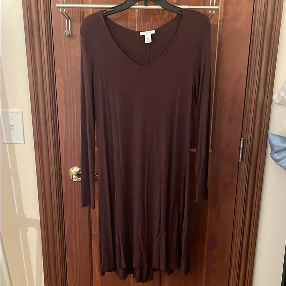 Elegant Brown Long Sleeve Dress